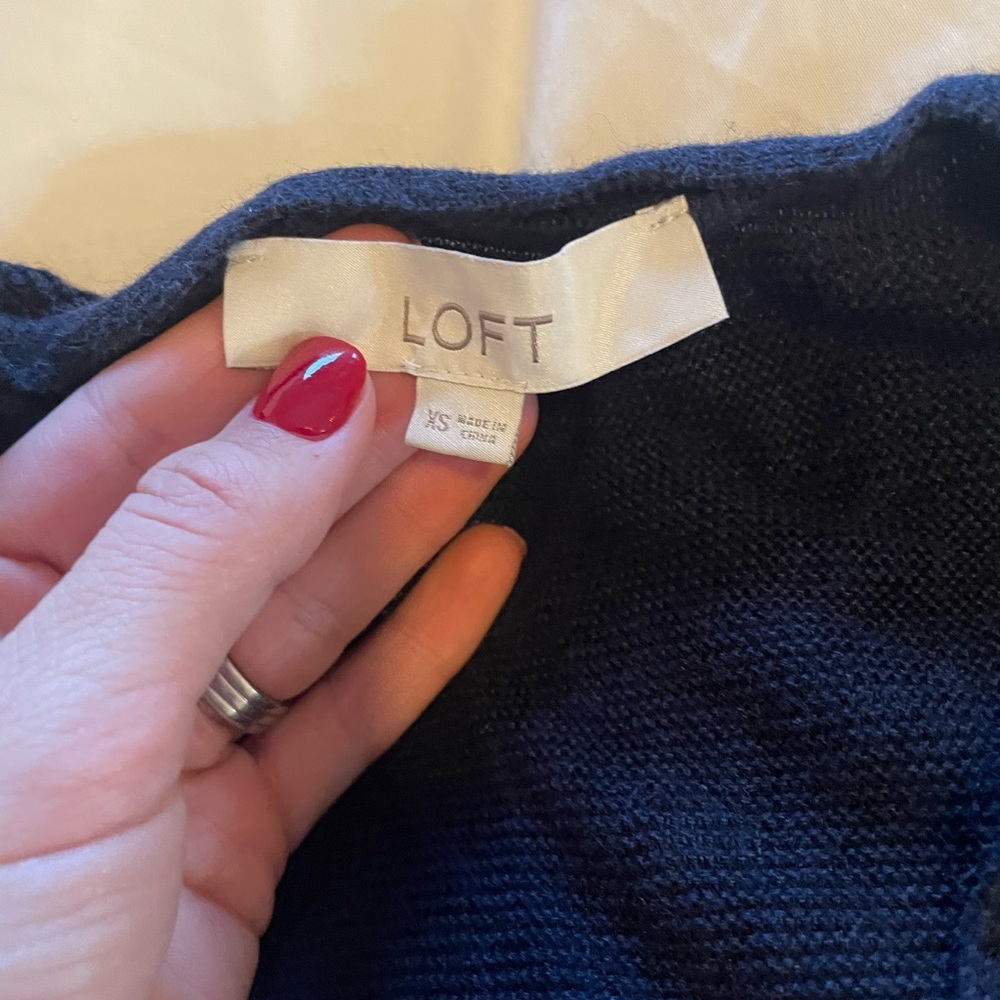 The loft navy sweater